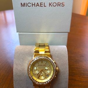 MICHAEL KORS Gold Rhinestone Watch